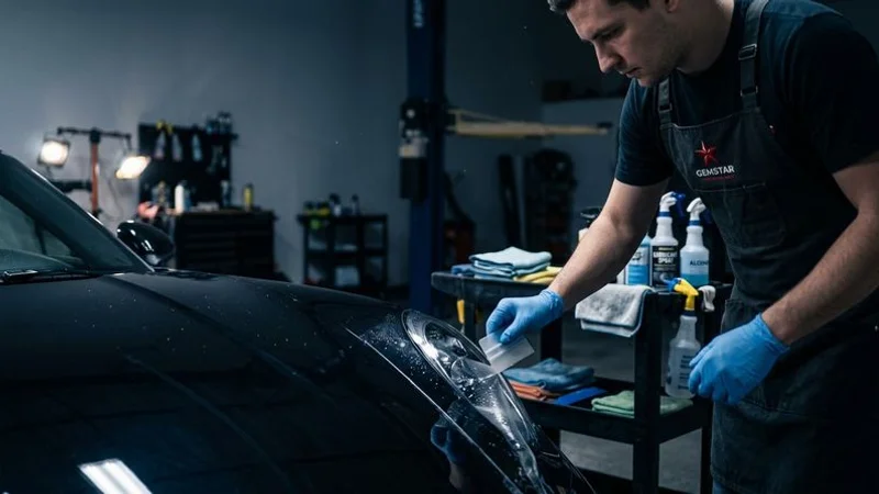 Completed full front PPF installation showing invisible protection