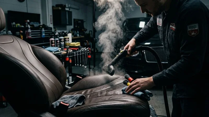 DIY car interior cleaning supplies and tools