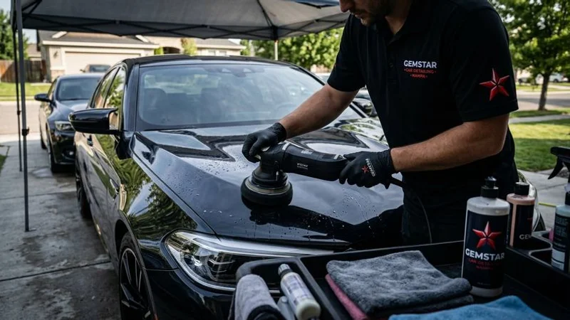 Mobile exterior car detailing service foam wash in Nampa Idaho