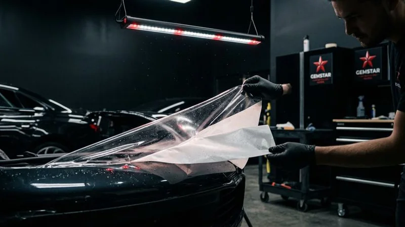 Demonstration of PPF self-healing technology with light scratch disappearing